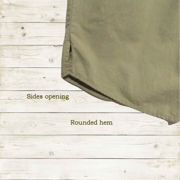 VTG Freego womens batwing long sleeve shirt Size PS khaki color - Picture 5 of 10